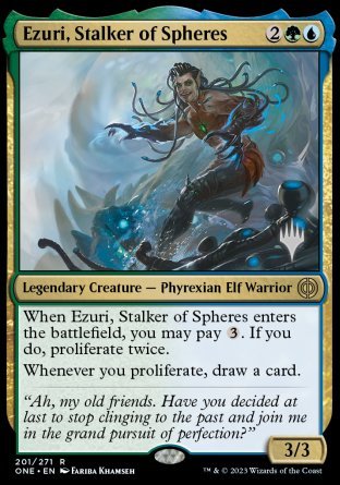 Ezuri, Stalker of Spheres (Promo Pack) [Phyrexia: All Will Be One Promos] | Jack's On Queen