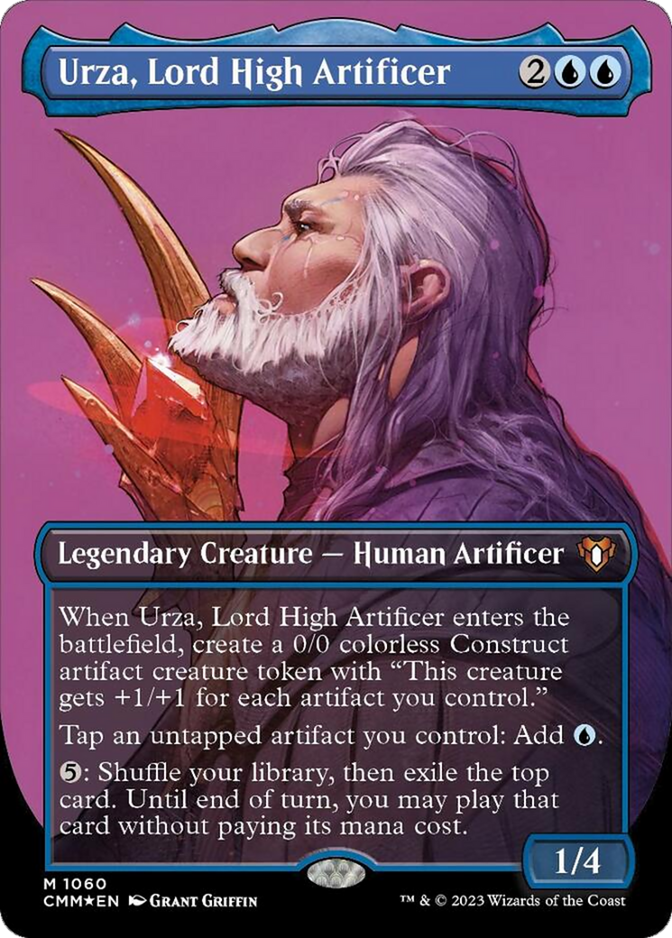 Urza, Lord High Artificer (Borderless Textured Foil Frame Break) [Commander Masters] | Jack's On Queen