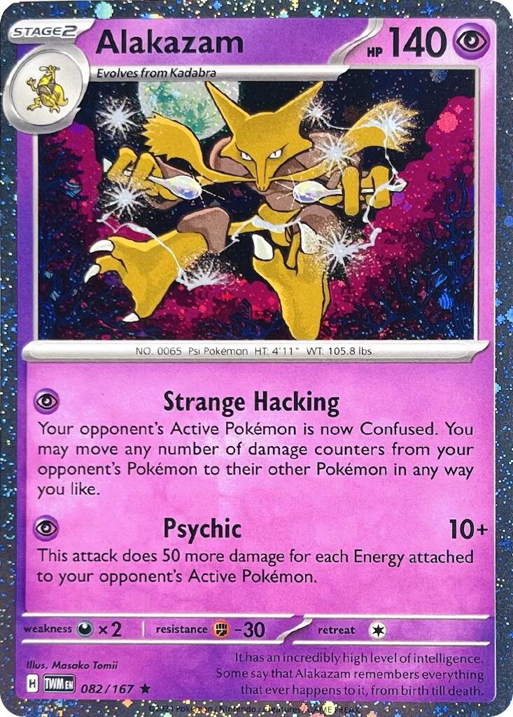 Alakazam (082/167) (Cosmos Holo) [Scarlet & Violet: Twilight Masquerade] | Jack's On Queen