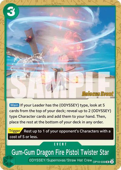 Gum-Gum Dragon Fire Pistol Twister Star (OP10-039) [Royal Blood Release Event Cards] | Jack's On Queen