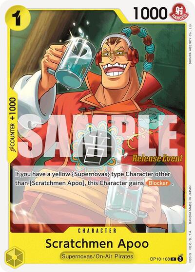 Scratchmen Apoo (OP10-108) [Royal Blood Release Event Cards] | Jack's On Queen
