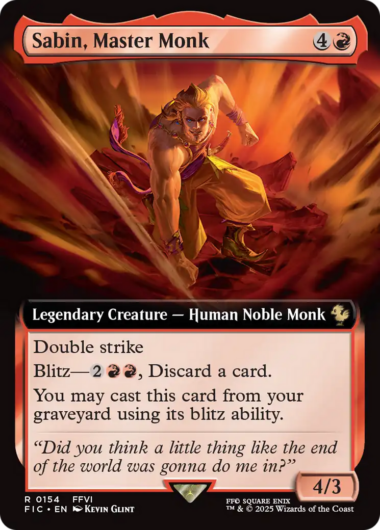Sabin, Master Monk (Extended Art) [FINAL FANTASY Commander] | Jack's On Queen