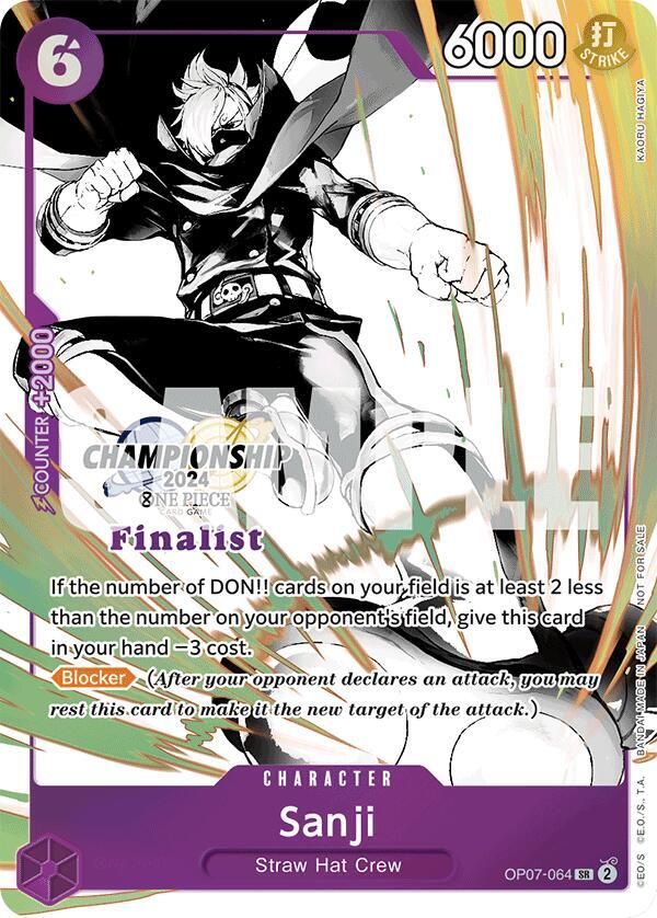 Sanji (Championship 2024 Finalist Card Set Vol. 2) (OP07-064) [One Piece Promotion Cards] | Jack's On Queen