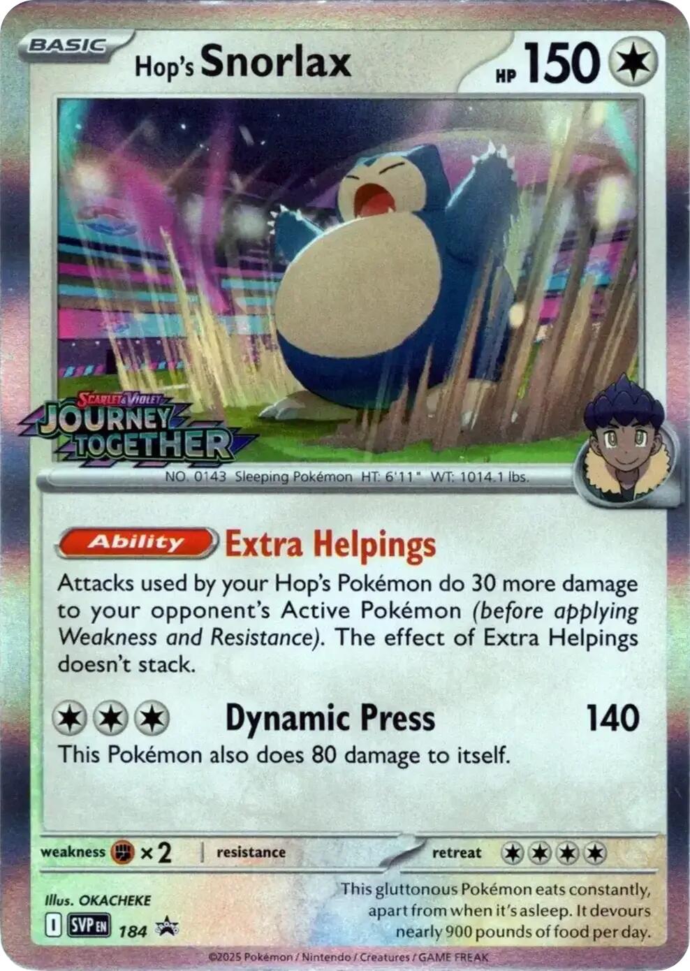 Hop's Snorlax (184) [Scarlet & Violet: Black Star Promos] | Jack's On Queen