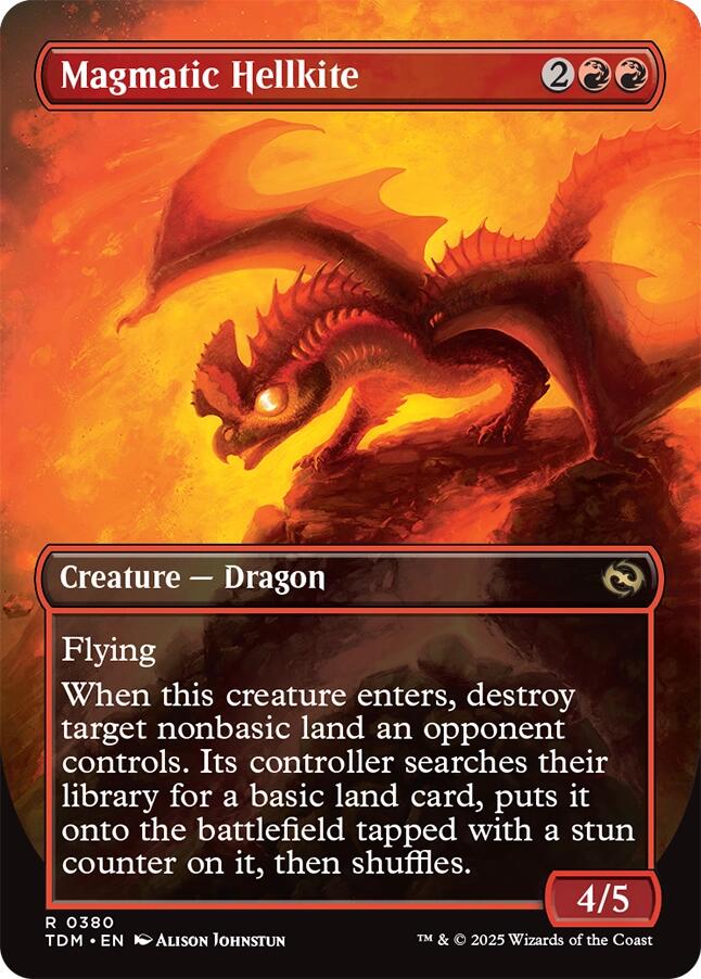 Magmatic Hellkite (Borderless) [Tarkir: Dragonstorm] | Jack's On Queen