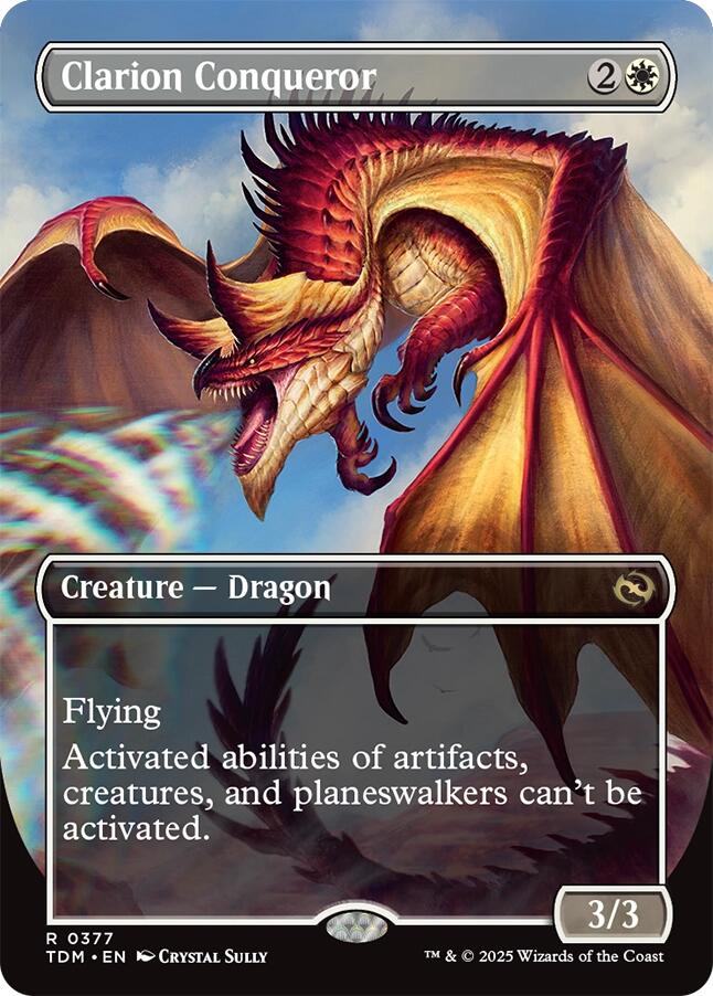 Clarion Conqueror (Borderless) [Tarkir: Dragonstorm] | Jack's On Queen