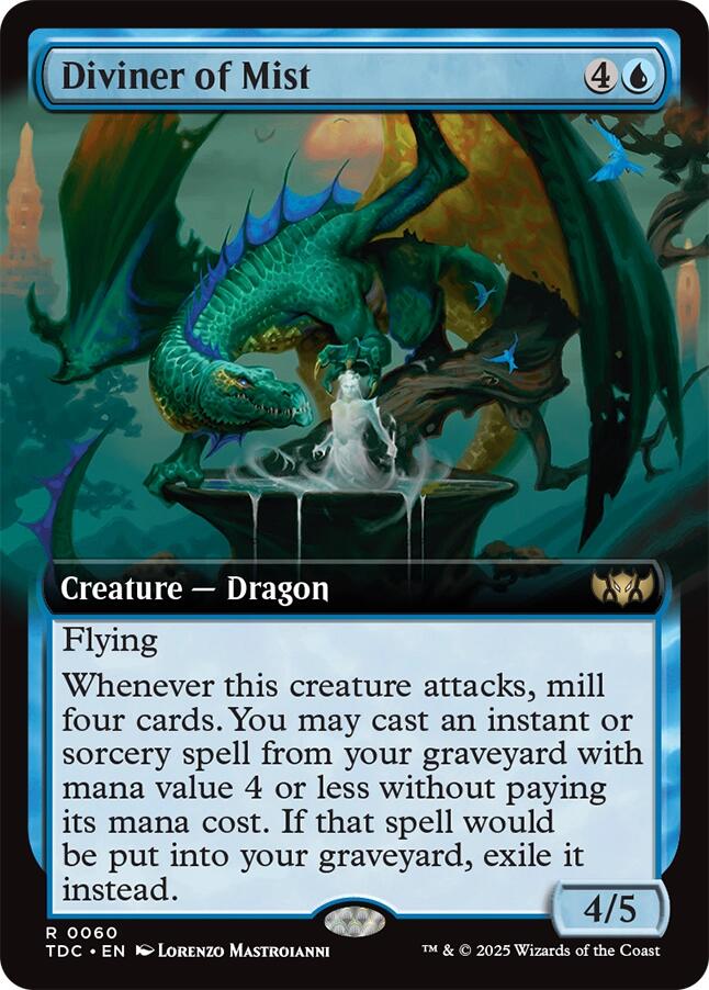 Diviner of Mist (Extended Art) [Tarkir: Dragonstorm Commander] | Jack's On Queen
