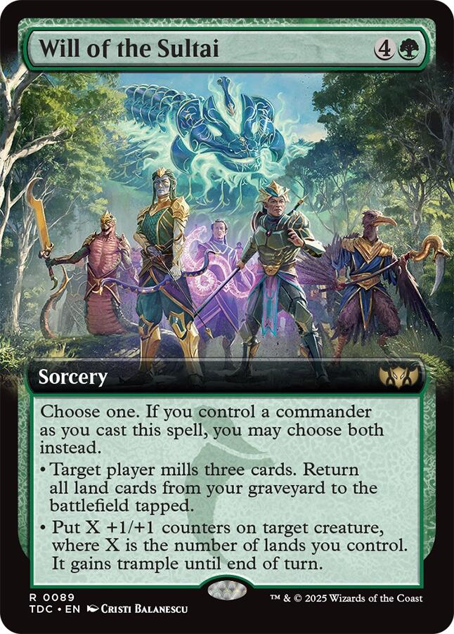 Will of the Sultai (Extended Art) [Tarkir: Dragonstorm Commander] | Jack's On Queen