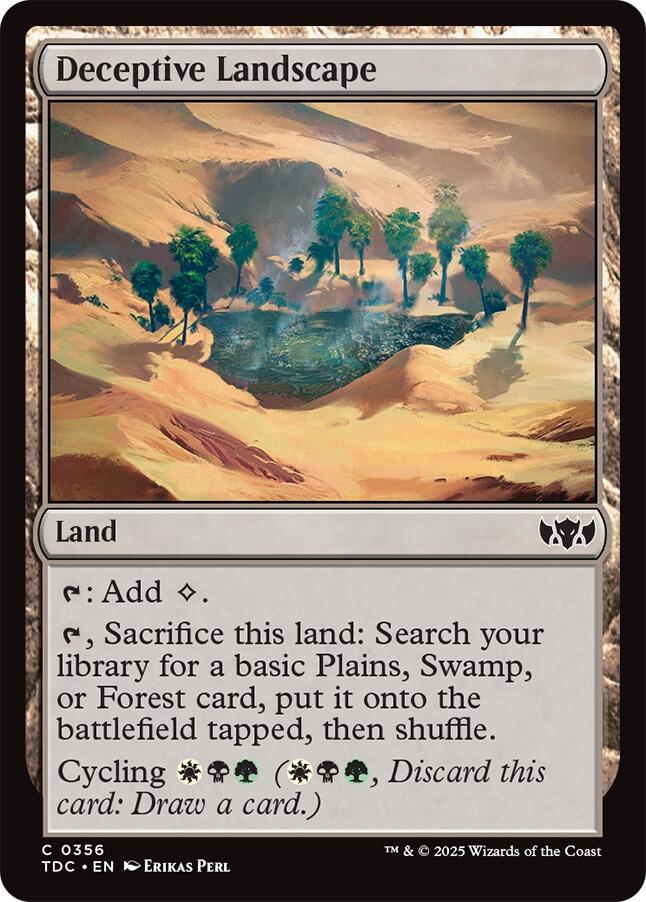 Deceptive Landscape [Tarkir: Dragonstorm Commander] | Jack's On Queen