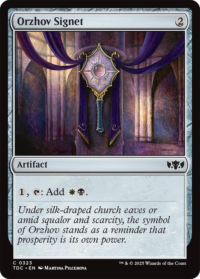 Orzhov Signet [Tarkir: Dragonstorm Commander] | Jack's On Queen
