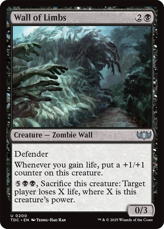 Wall of Limbs [Tarkir: Dragonstorm Commander] | Jack's On Queen