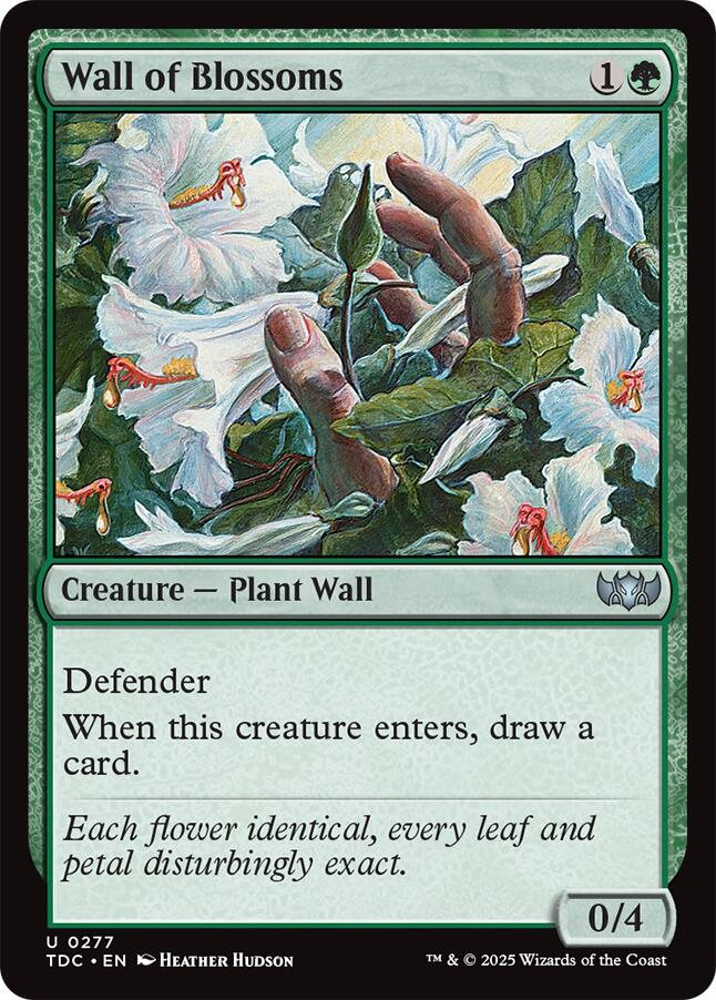 Wall of Blossoms [Tarkir: Dragonstorm Commander] | Jack's On Queen
