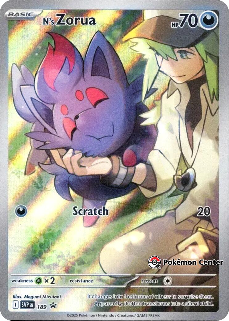 N's Zorua (SVP189) (Pokemon Center Exclusive) [Scarlet & Violet: Black Star Promos] | Jack's On Queen