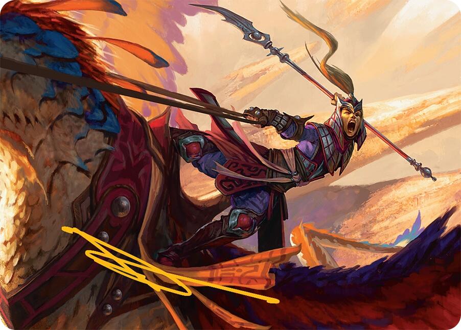 Dragonback Lancer Art Card (3/54) (Gold-Stamped Signature) [Tarkir: Dragonstorm Art Series] | Jack's On Queen