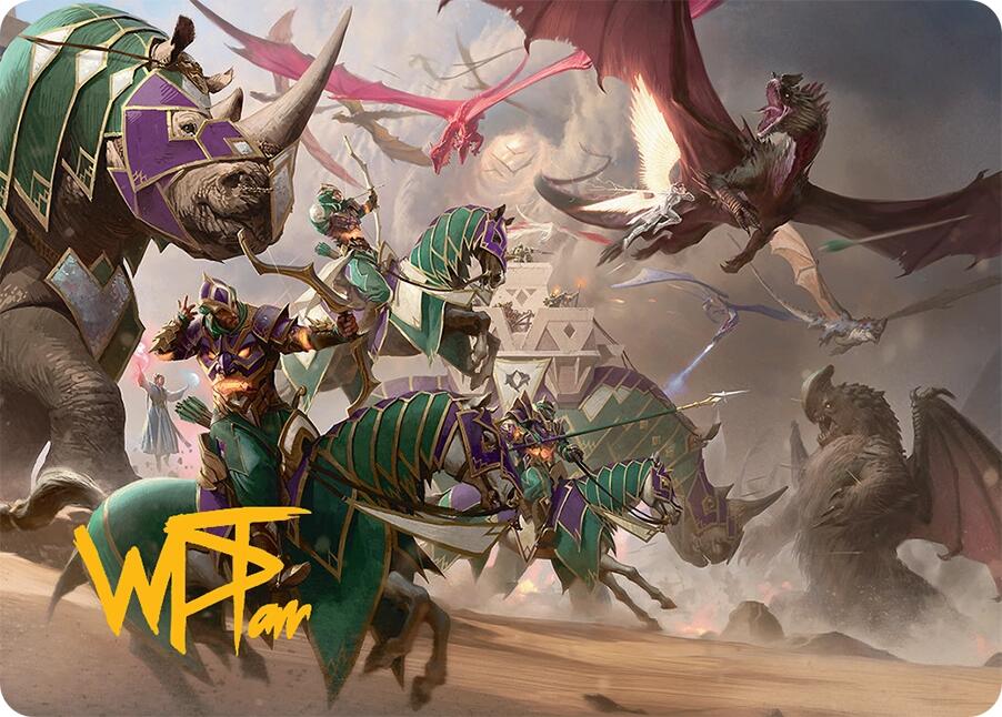 United Battlefront Art Card (5/54) (Gold-Stamped Signature) [Tarkir: Dragonstorm Art Series] | Jack's On Queen
