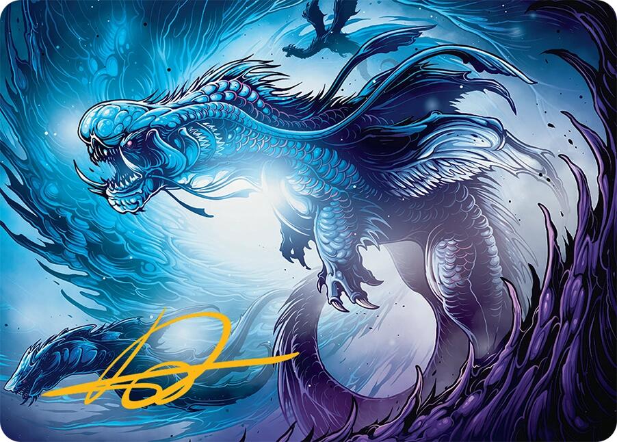 Roiling Dragonstorm Art Card (33/54) (Gold-Stamped Signature) [Tarkir: Dragonstorm Art Series] | Jack's On Queen