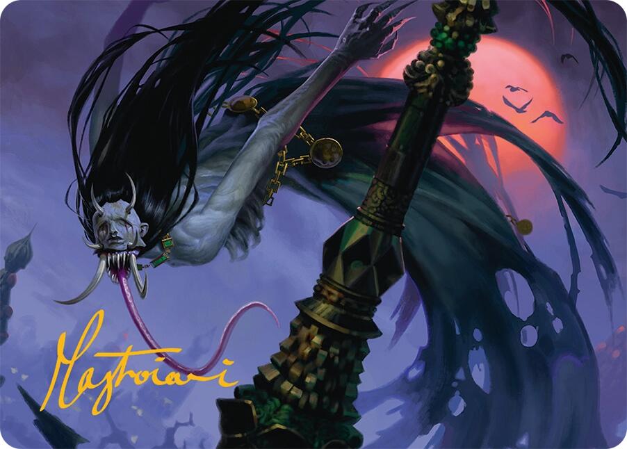 Qarsi Revenant Art Card (12/54) (Gold-Stamped Signature) [Tarkir: Dragonstorm Art Series] | Jack's On Queen