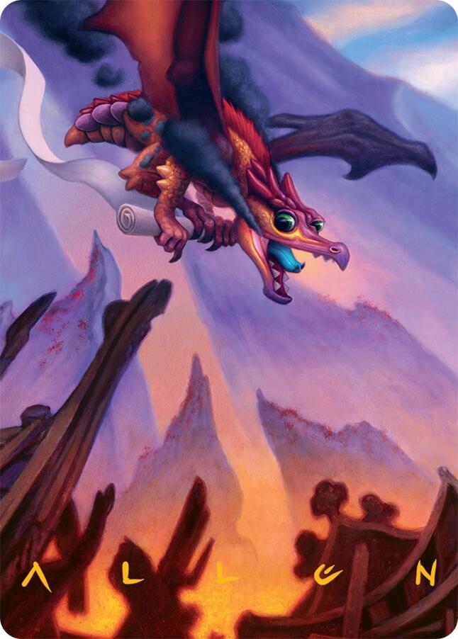 Scavenger Regent Art Card (45/54) (Gold-Stamped Signature) [Tarkir: Dragonstorm Art Series] | Jack's On Queen