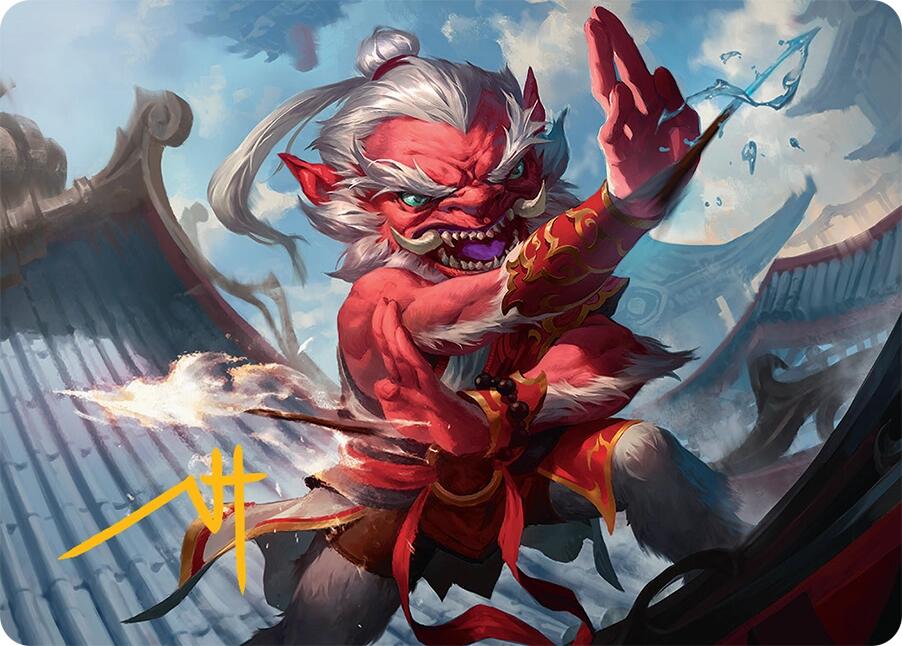 Devoted Duelist Art Card (15/54) (Gold-Stamped Signature) [Tarkir: Dragonstorm Art Series] | Jack's On Queen