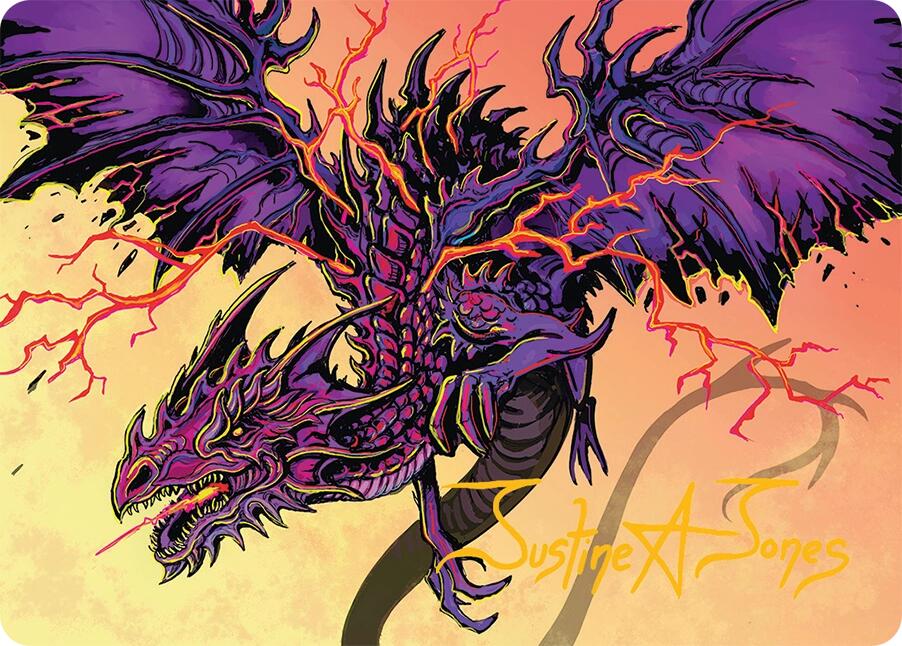 Stormshriek Feral Art Card (35/54) (Gold-Stamped Signature) [Tarkir: Dragonstorm Art Series] | Jack's On Queen