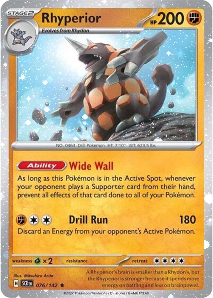 Rhyperior (076/142) (Cosmos Holo) [Scarlet & Violet: Stellar Crown] | Jack's On Queen
