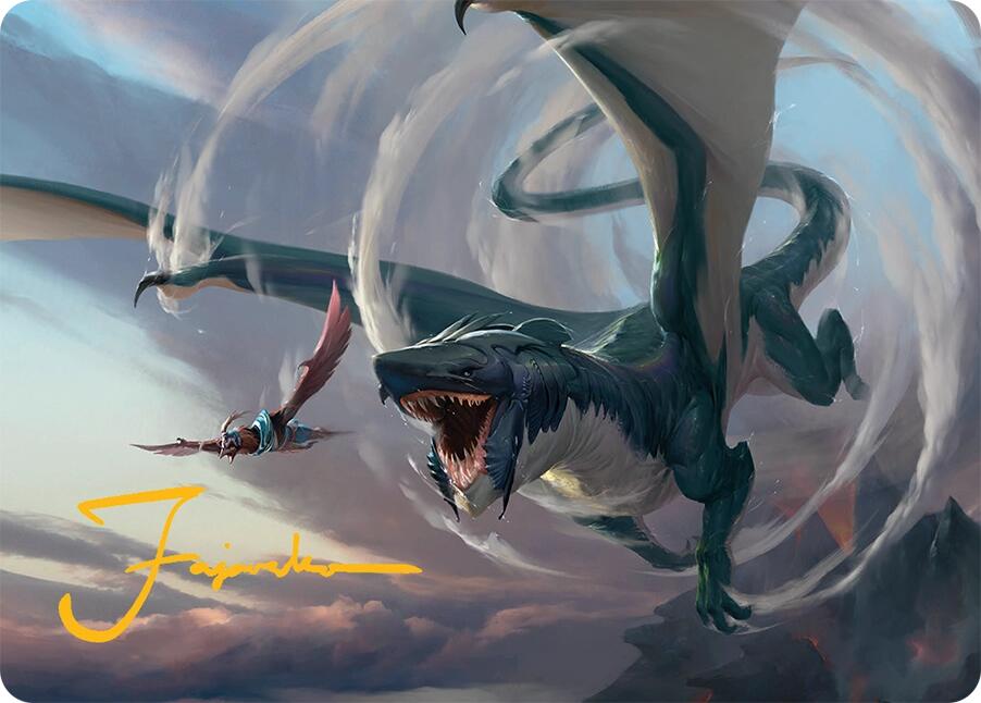 Whirlwing Stormbrood Art Card (27/54) (Gold-Stamped Signature) [Tarkir: Dragonstorm Art Series] | Jack's On Queen