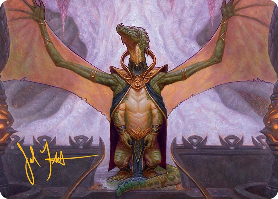 Kheru Goldkeeper Art Card (36/54) (Gold-Stamped Signature) [Tarkir: Dragonstorm Art Series] | Jack's On Queen