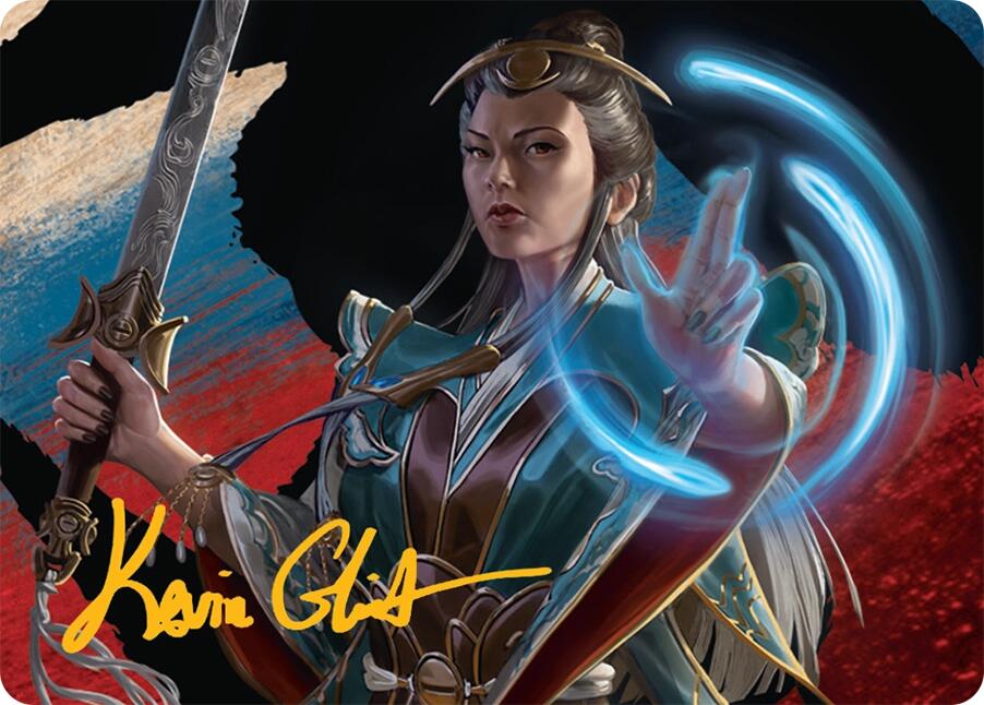 Narset, Jeskai Waymaster Art Card (44/54) (Gold-Stamped Signature) [Tarkir: Dragonstorm Art Series] | Jack's On Queen