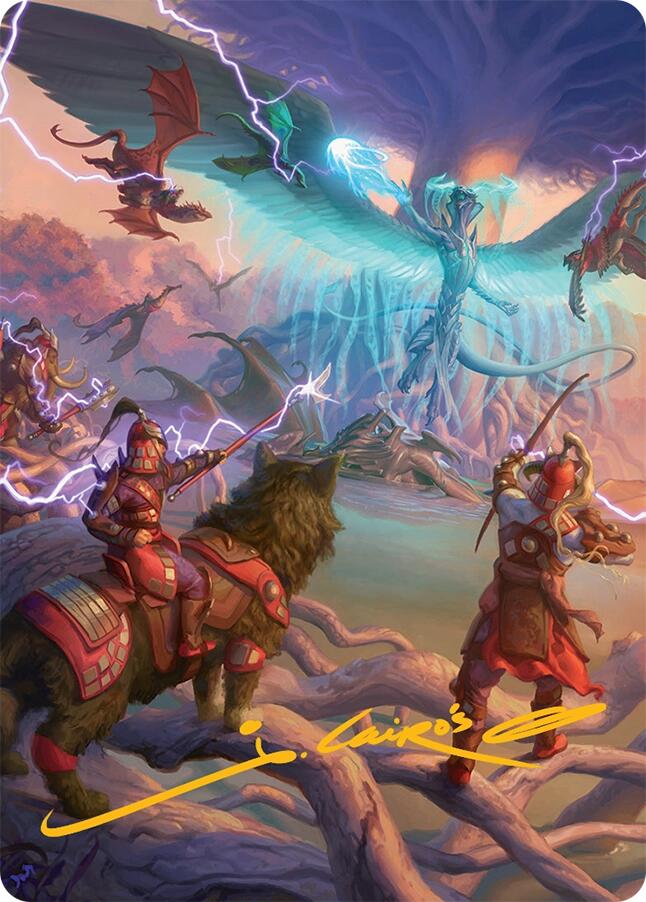 All-Out Assault Art Card (50/54) (Gold-Stamped Signature) [Tarkir: Dragonstorm Art Series] | Jack's On Queen