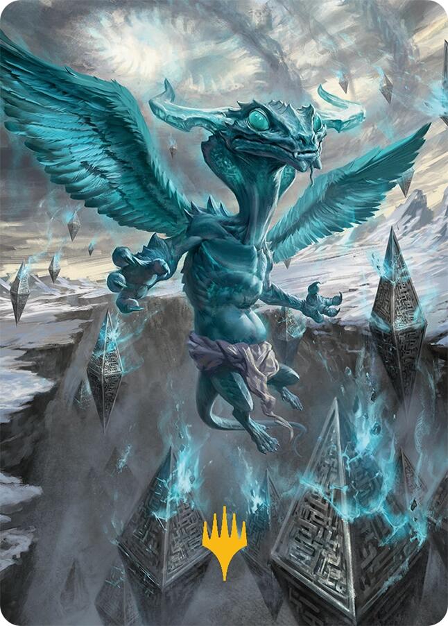 Ugin, Eye of the Storms Art Card (47/54) (Gold-Stamped Signature) [Tarkir: Dragonstorm Art Series] | Jack's On Queen