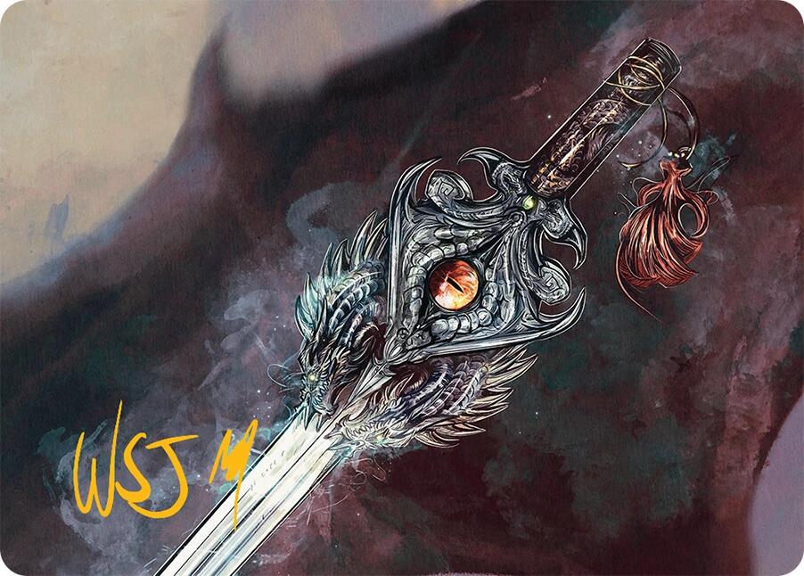 Dragonfire Blade Art Card (40/54) (Gold-Stamped Signature) [Tarkir: Dragonstorm Art Series] | Jack's On Queen