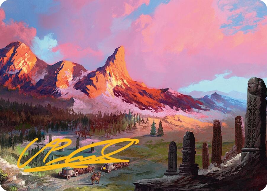 Rugged Highlands Art Card (29/54) (Gold-Stamped Signature) [Tarkir: Dragonstorm Art Series] | Jack's On Queen