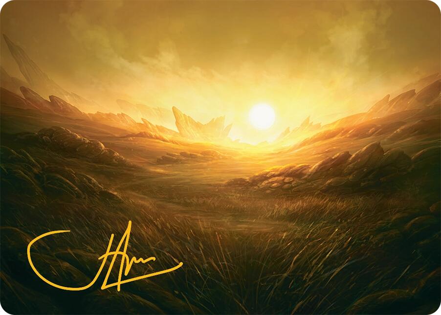 Plains Art Card (31/54) (Gold-Stamped Signature) [Tarkir: Dragonstorm Art Series] | Jack's On Queen