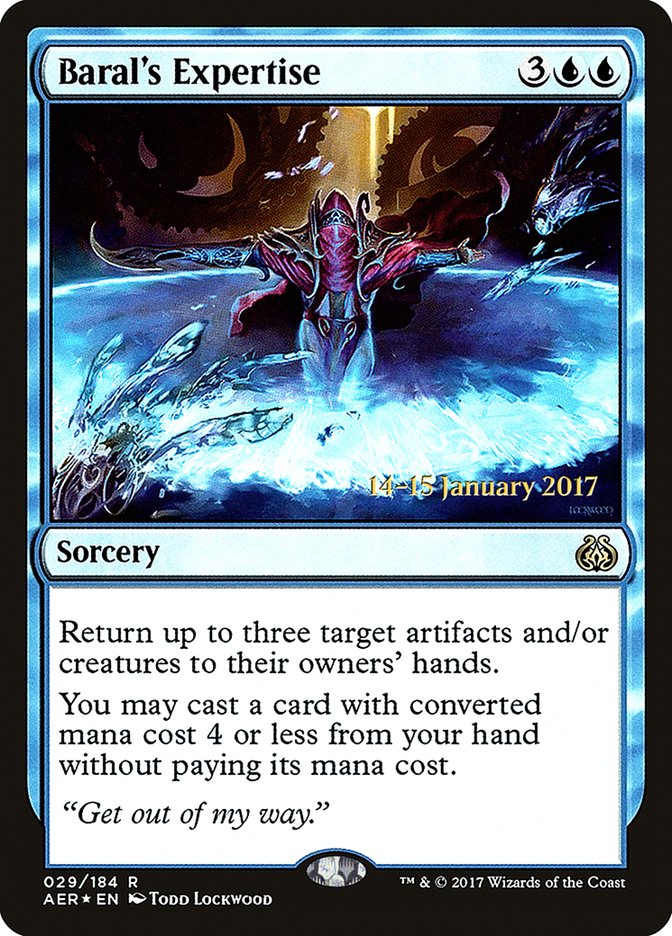 Baral's Expertise [Aether Revolt Prerelease Promos] | Jack's On Queen