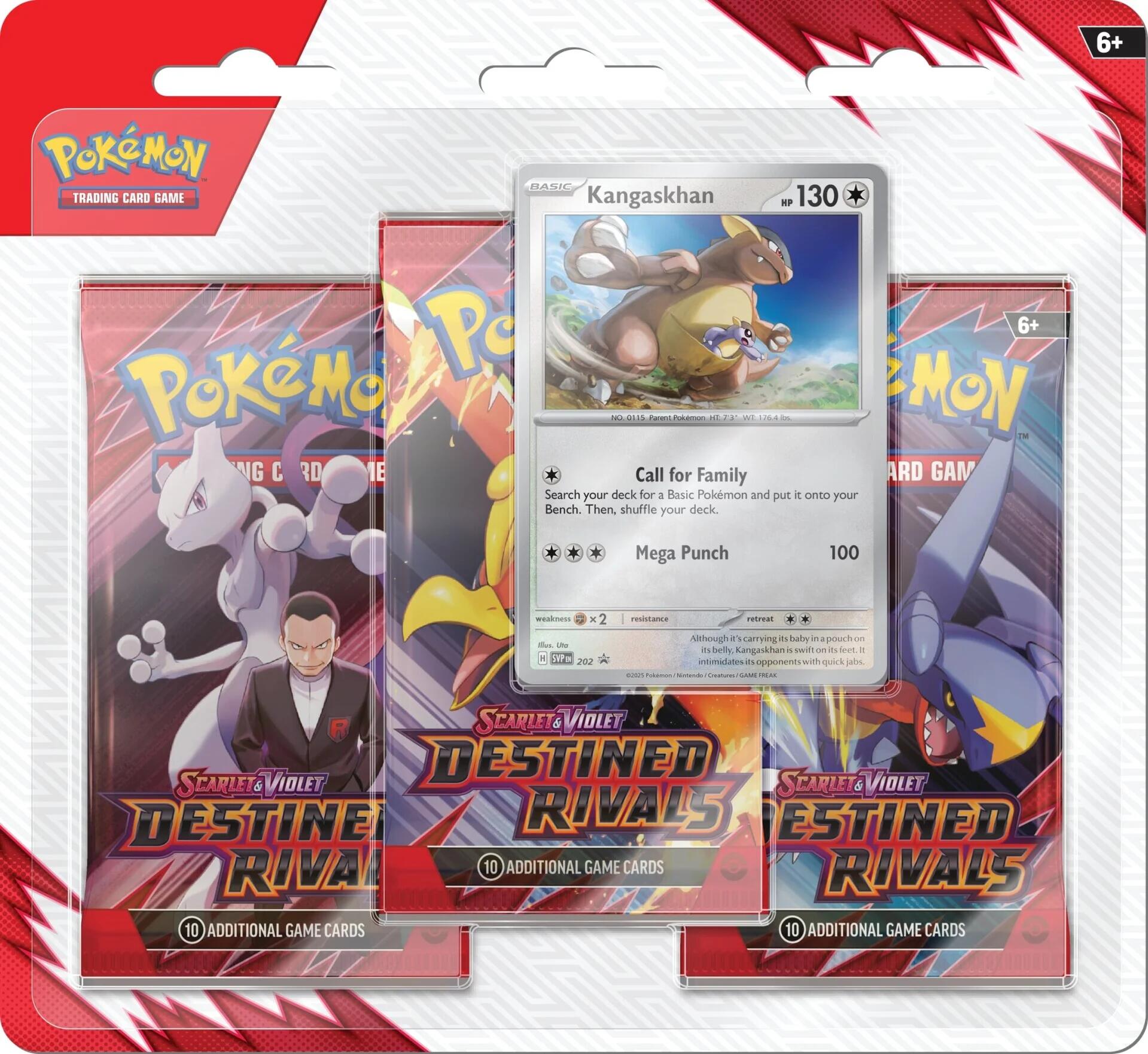 Scarlet & Violet: Destined Rivals - 3 Pack Blister (Kangaskhan) | Jack's On Queen