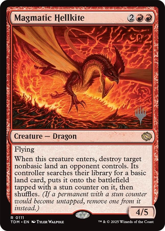 Magmatic Hellkite [Tarkir: Dragonstorm Promos] | Jack's On Queen