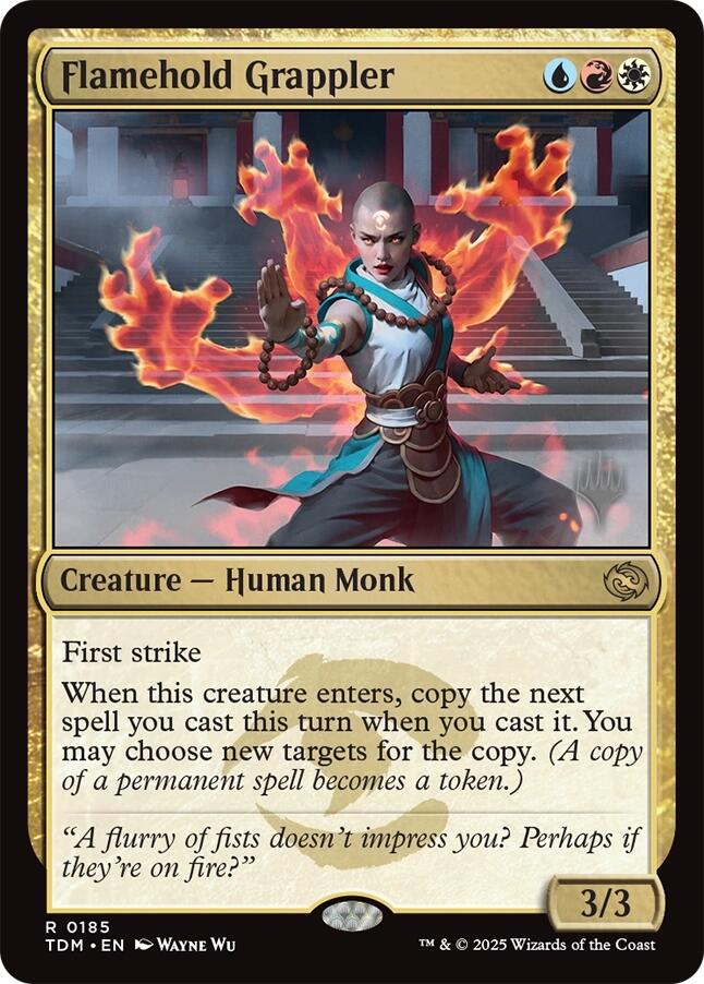 Flamehold Grappler [Tarkir: Dragonstorm Promos] | Jack's On Queen