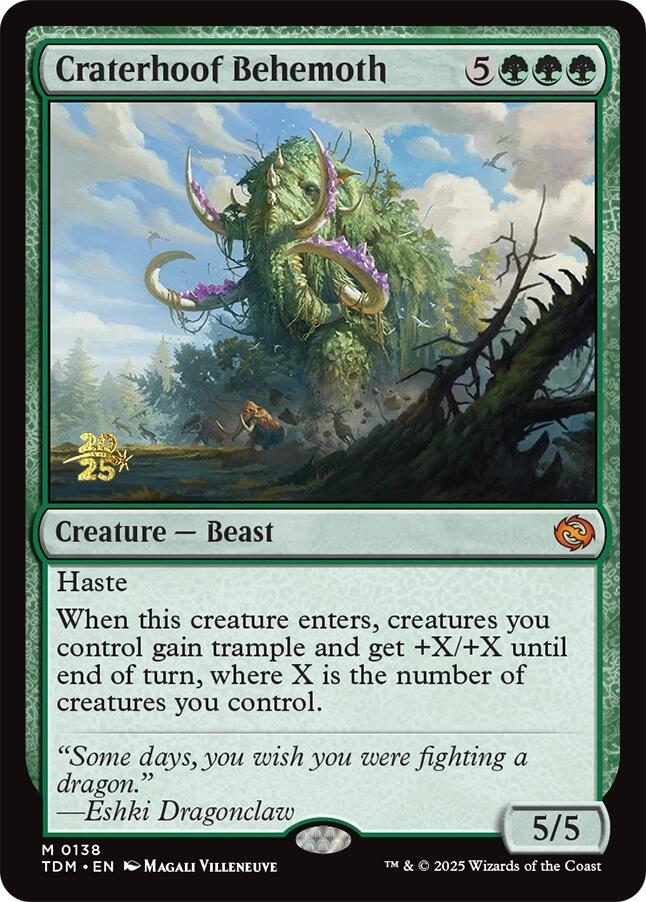 Craterhoof Behemoth [Tarkir: Dragonstorm Prerelease Promos] | Jack's On Queen