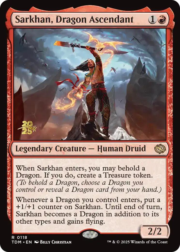 Sarkhan, Dragon Ascendant [Tarkir: Dragonstorm Prerelease Promos] | Jack's On Queen