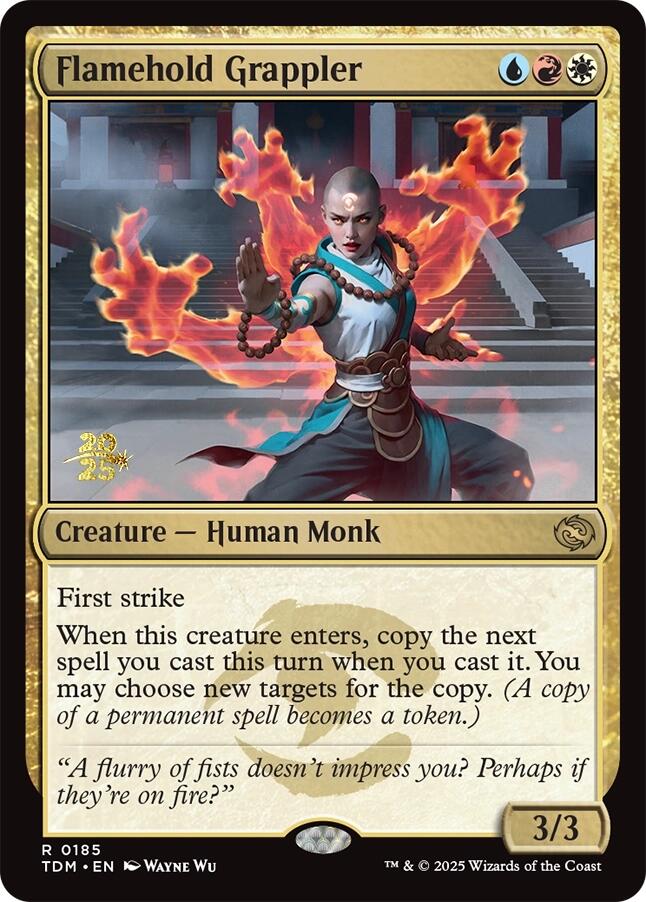 Flamehold Grappler [Tarkir: Dragonstorm Prerelease Promos] | Jack's On Queen