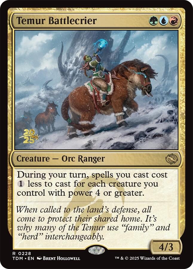 Temur Battlecrier [Tarkir: Dragonstorm Prerelease Promos] | Jack's On Queen