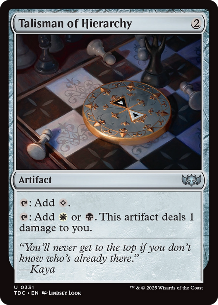 Talisman of Hierarchy [Tarkir: Dragonstorm Commander] | Jack's On Queen