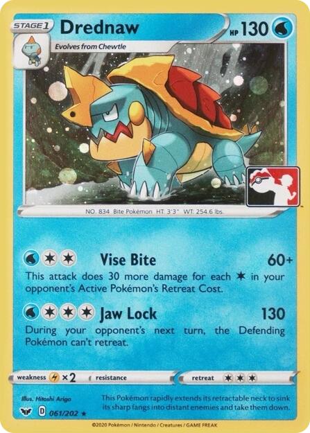 Drednaw (061/202) (Play Pokemon Promo) [League & Championship Cards] | Jack's On Queen