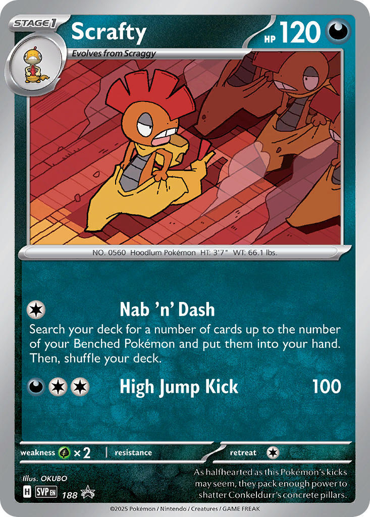 Scrafty (188) [Scarlet & Violet: Black Star Promos] | Jack's On Queen