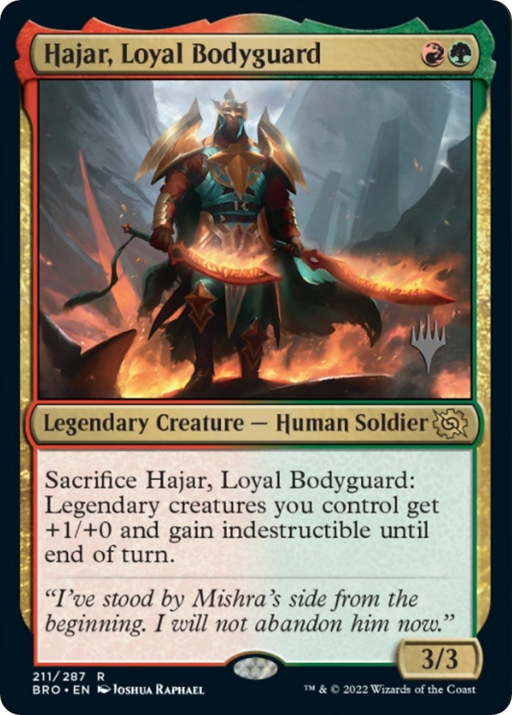 Hajar, Loyal Bodyguard (Promo Pack) [The Brothers' War Promos] | Jack's On Queen