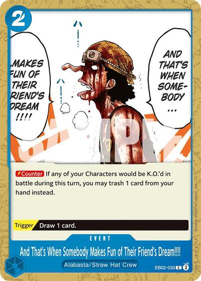 And That's When Somebody Makes Fun of Their Friend's Dream!!!! (EB02-030) [Extra Booster: Anime 25th Collection] | Jack's On Queen