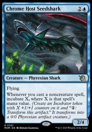 Chrome Host Seedshark (Promo Pack) [March of the Machine Promos] | Jack's On Queen