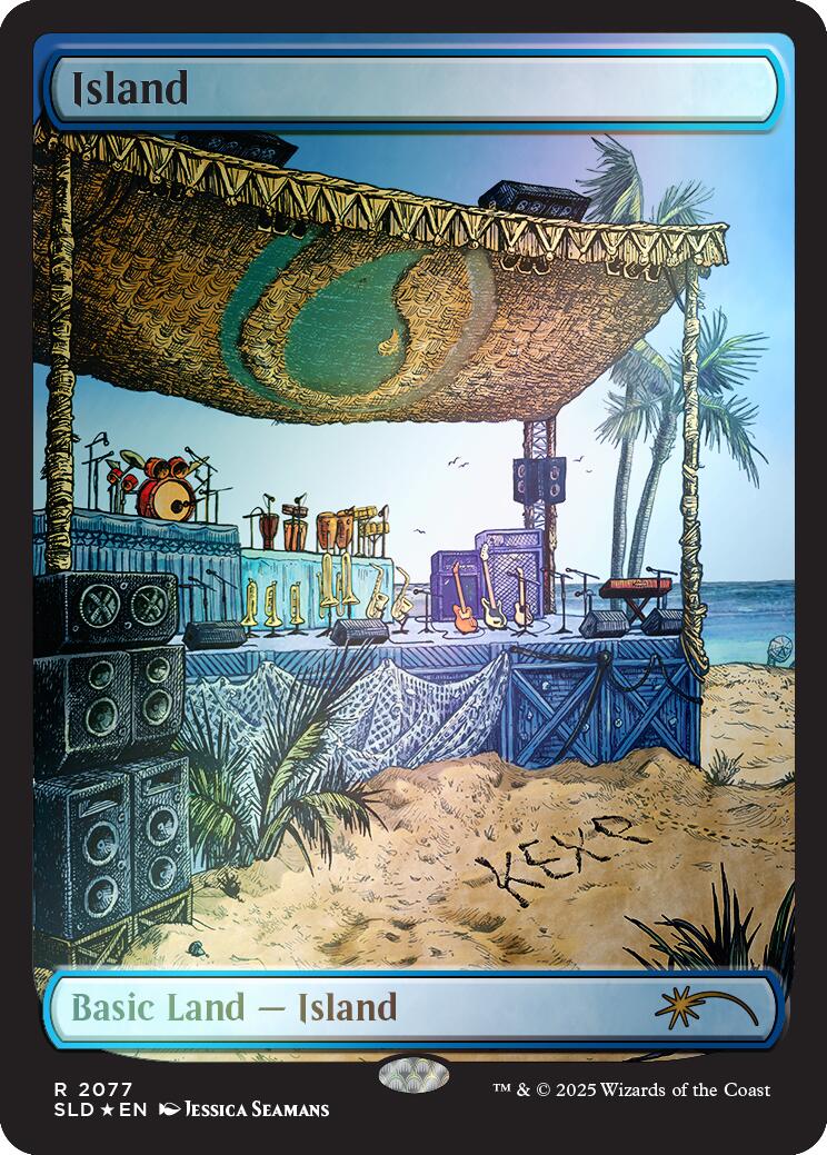 Island (2077) (Rainbow Foil) [Secret Lair Drop Series] | Jack's On Queen