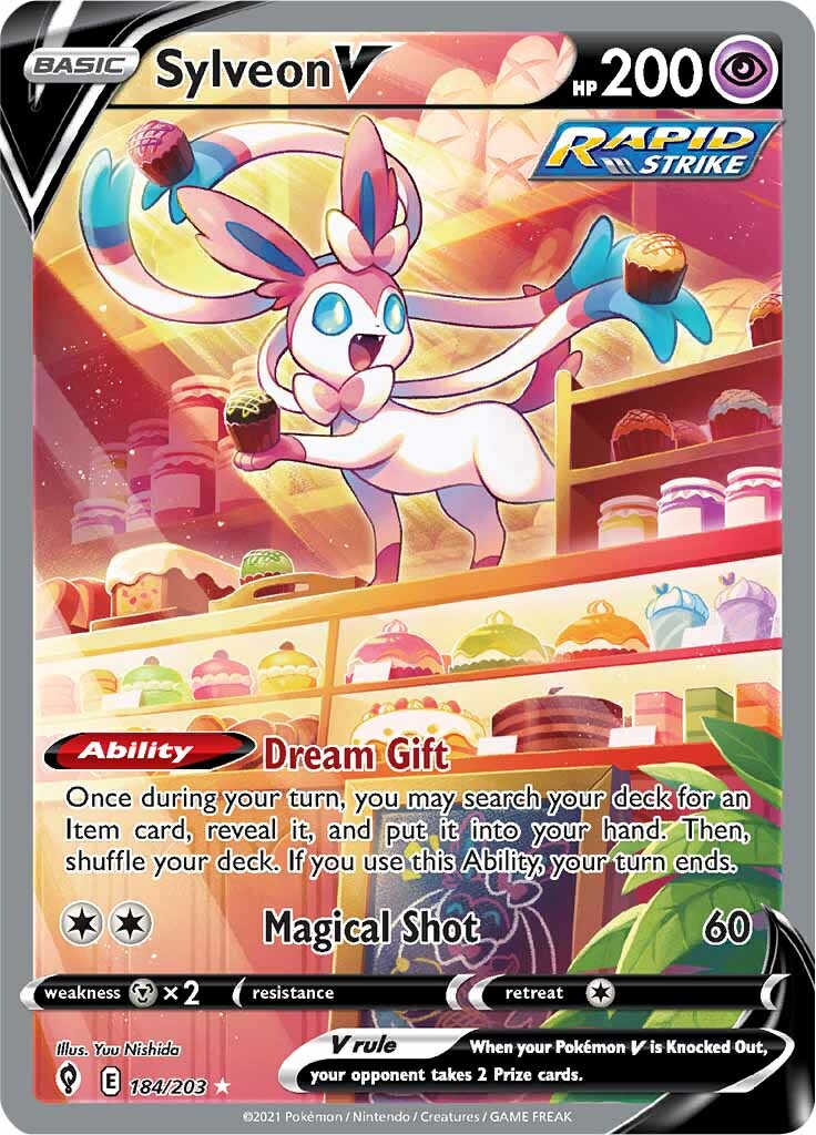 Sylveon V (184/203) [Sword & Shield: Evolving Skies] | Jack's On Queen