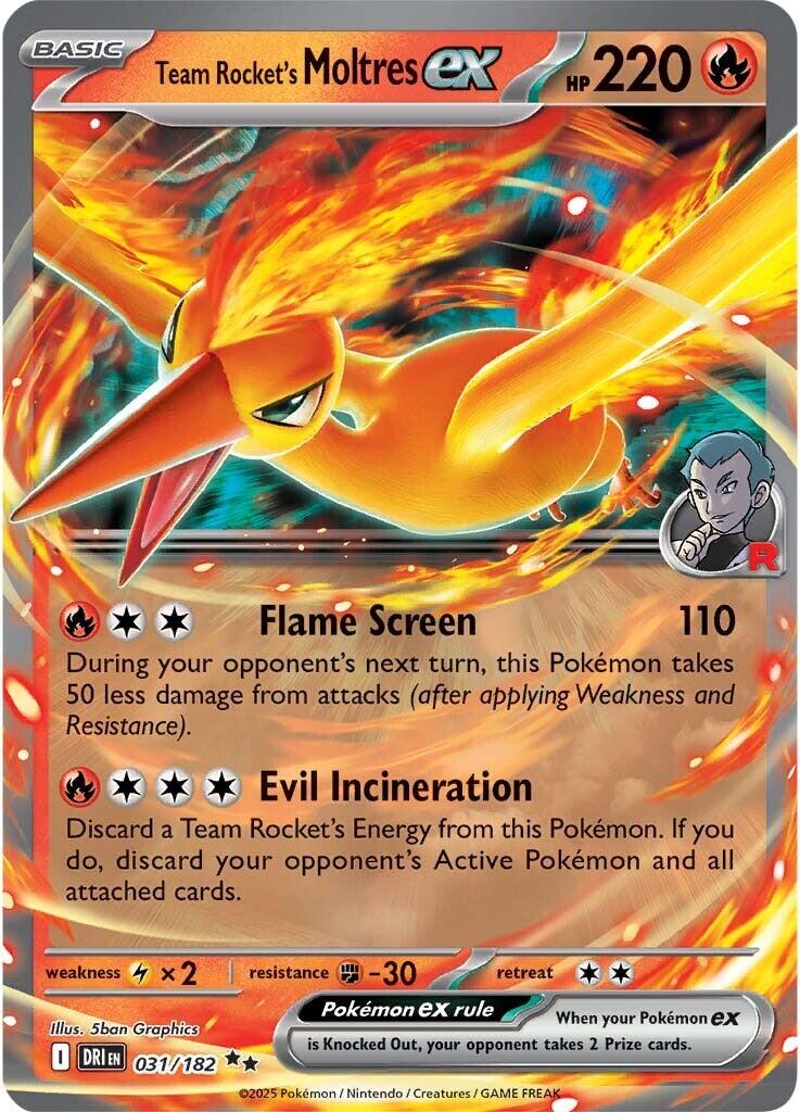 Team Rocket's Moltres ex (031/182) [Scarlet & Violet: Destined Rivals] | Jack's On Queen